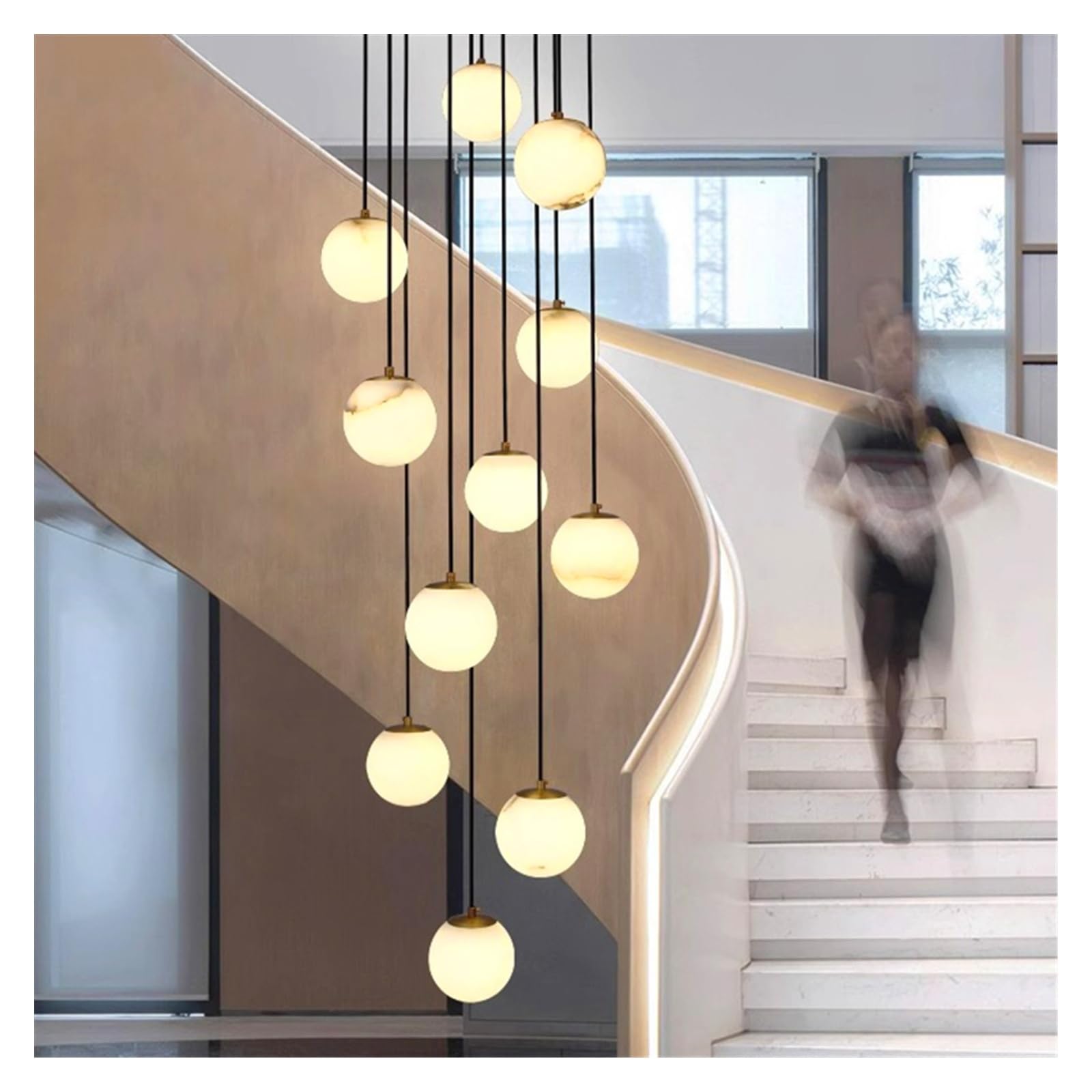 Genérico Lámpara de escalera, salón, dormitorio y comedor, luces colgantes.