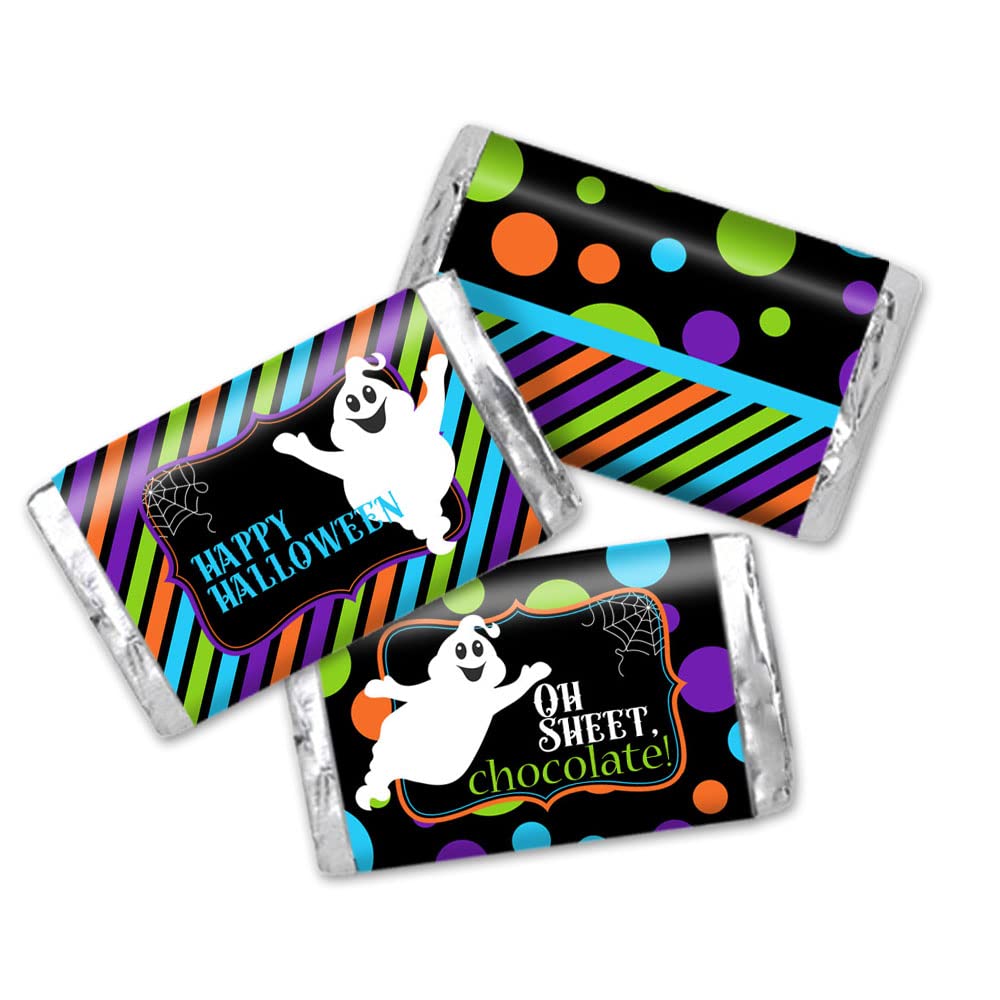 Oh Sheet! Funny Ghost Themed Halloween Party Mini Chocolate ...