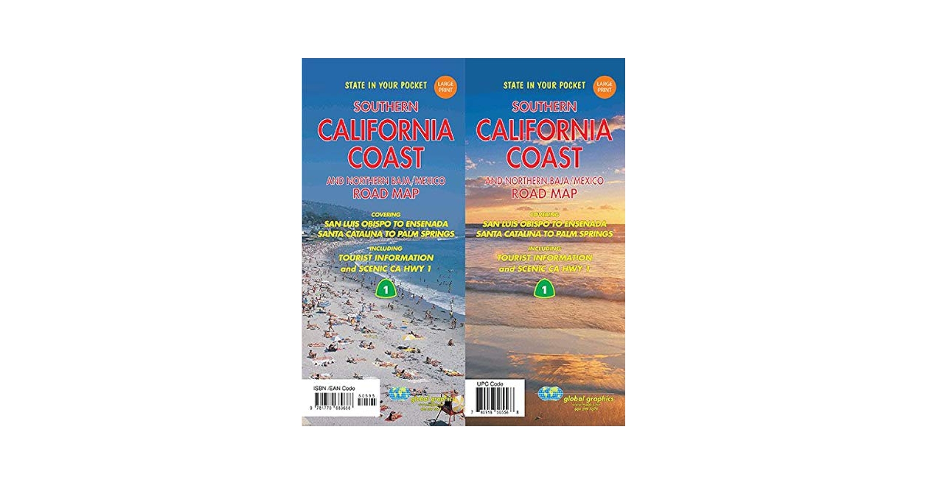 Southern California Coast, California Road Map: Global