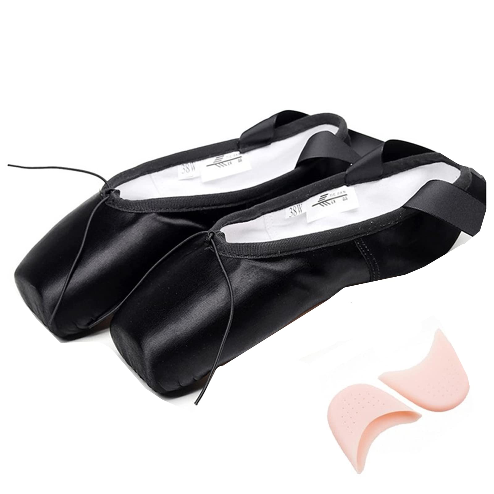 Zapatos de ballet para niñas, zapatos de baile profesionales, zapatillas planas con cinta de gimnasia para niñas y mujeres
