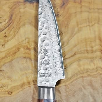 V金10号ダマスカス「槌打鍛造仕様」。120ｍｍペティ。25度本刃付済 新品 71TbRdplxwL._AC_UL210_SR210,