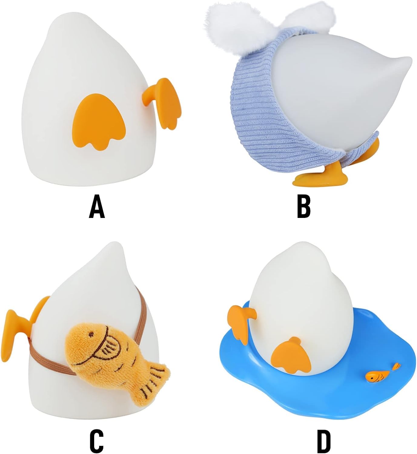 Único Lámpara de Noche, lámpara de Noche de Silicona con Bonito Pato, luz de Silicona para guardería con Temporizador de 20 Minutos, Control de Grifo, Noche de Noche Luz de Noche
