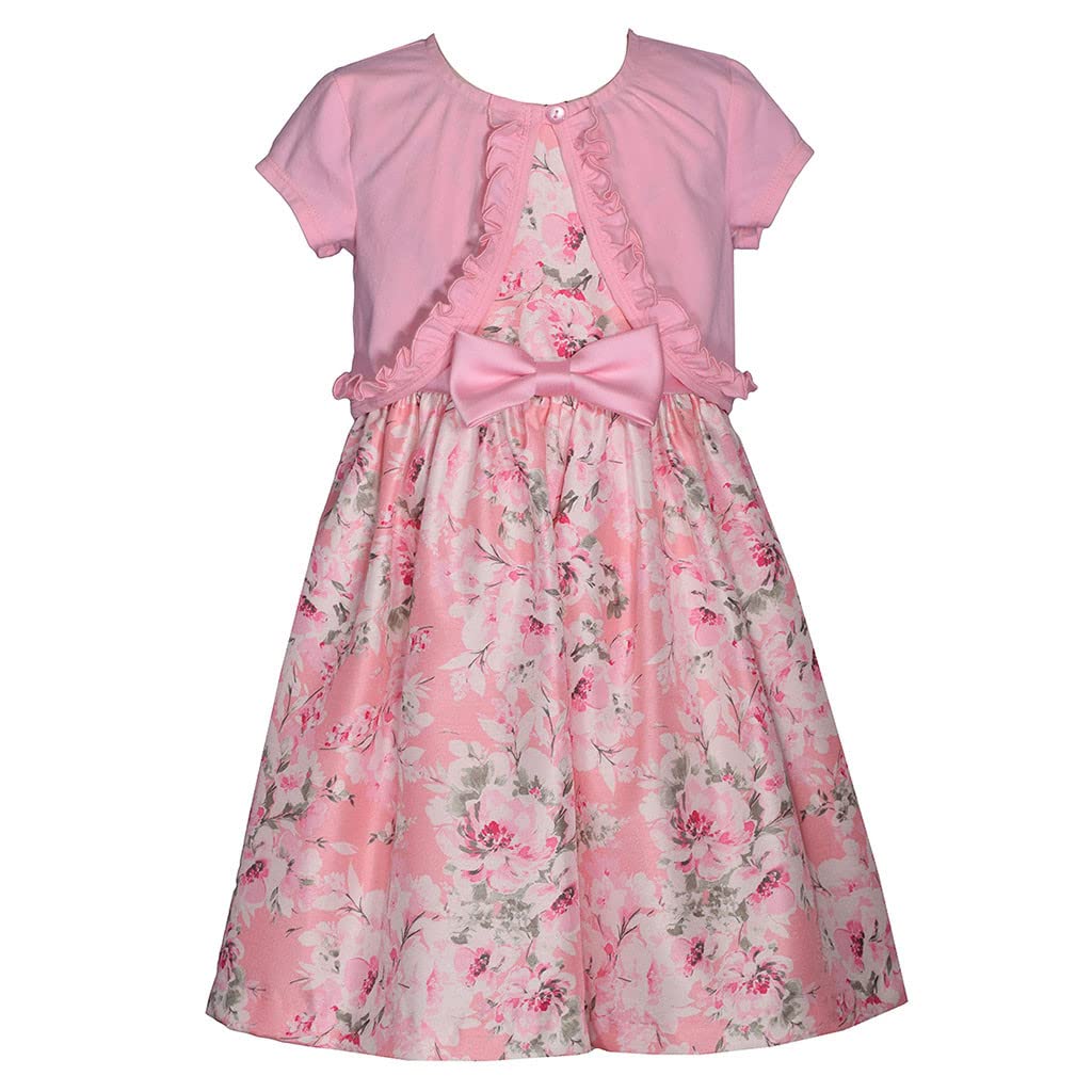 Bonnie Jean Mädchen Ostern Kleid - Blumenkleid mit kurzen Ärmeln Cardigan für Baby, Kleinkind, kleine und große Mädchen