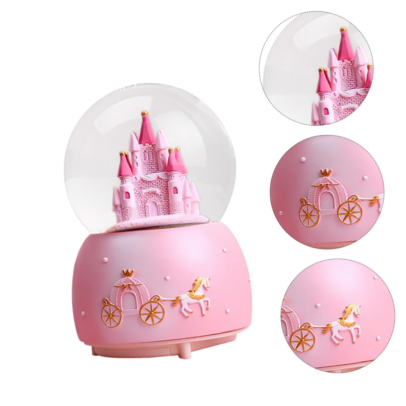 Bola de Cristal Rosa con Música, Adorno Decorativo de Resina para Dormitorio, Decoración Única y Creativa para Fiesta o Obsequio