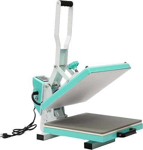 Prensa de calor de 15 x 15 pulgadas, máquina de prensa profesional digital, calentamiento rápido, calidad industrial con presión ajustable, máquina