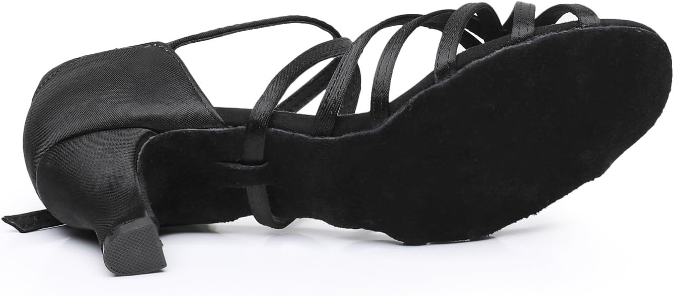 Rosefinch Women's Latin Dance Shoes Satin Professional Ballroom Salsa Practice Performance Wedding Dancing Shoes - Image 5