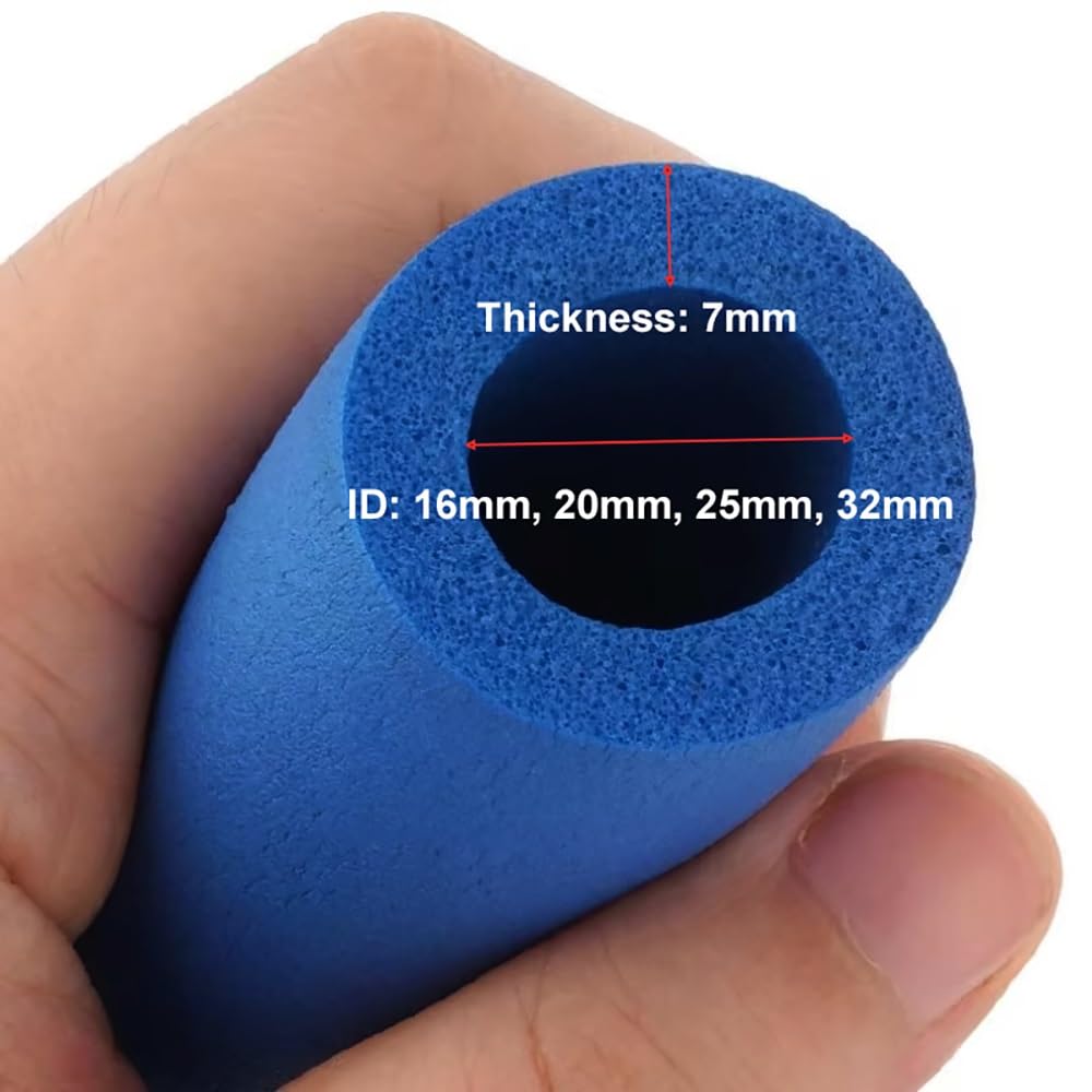 Tubo in gommapiuma spugnosa - Lunghezza 1,8 m, resistente alle alte temperature e all'abrasione for macchinari e attrezzature for il fitness 1 pcs(Blue,25mmx7mm)