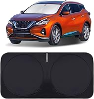 Vista 28 de Parasol, protector plegable para ventana delantera, plegable, visera para parabrisas 240T, cobertura completa para mantener el automóvil fresco