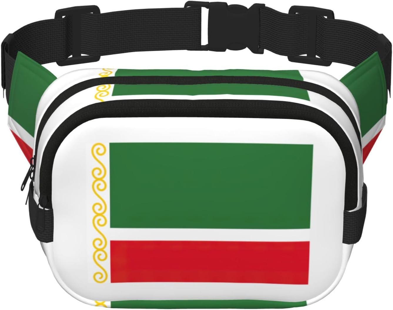 Flag of the Chechen Republic print Large Fanny Packs for Women Cute Cross Body Waist Bag Fashionable Fanny Pack