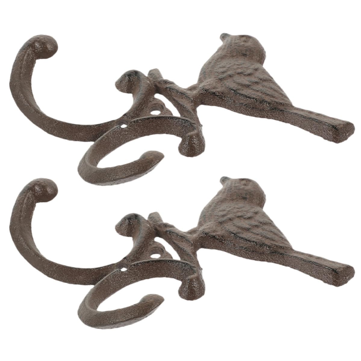 Perchero de pared vintage de hierro Baluue resistente con diseño de pájaro