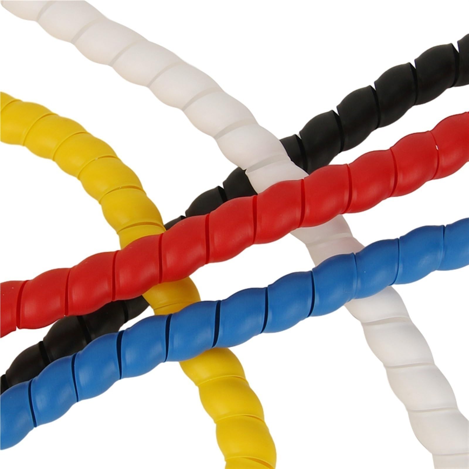 Organizador de Cables con Funda en Espiral Flexible 35 mm | Para cables y mangueras(Black,5 Meters)