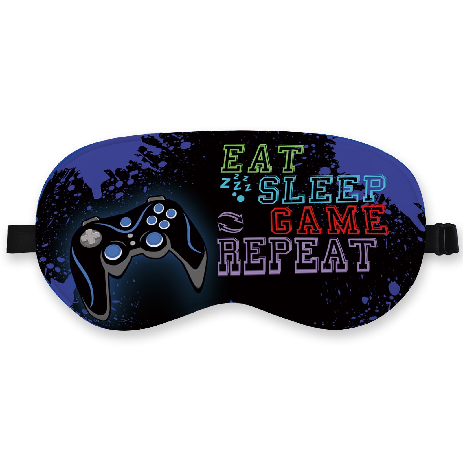 Qlmx Silk Kids Gamer Sleep Mask - Adjustable, Purple Satin Eye Covers