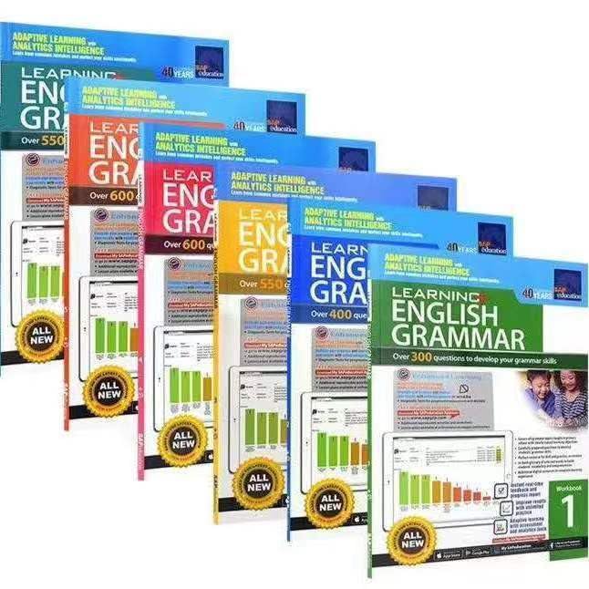 6 Books/set SAP Learning Grammar 1-6 Education English Children's Learning Manual Home School Supplies Education In Singapore (6 books)