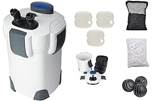 Hw302 265GPH Pro Canister Filter Kit, 9-piece Set, White