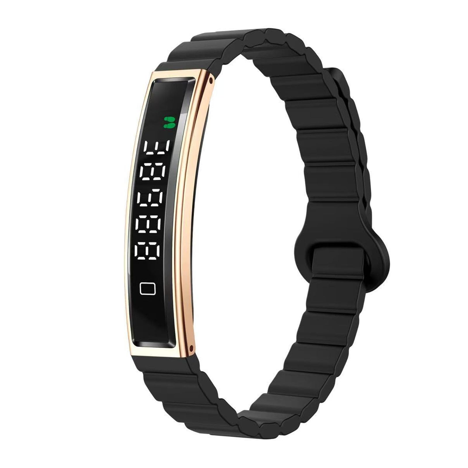 Pulsera Inteligente Rastreador de Ejercicios, Contador de Pasos con Control Remoto de Fotos, Notificaciones de Llamadas Rápidas 5.3, Pantalla Táctil 1.1, Múltiples Modos (Black)