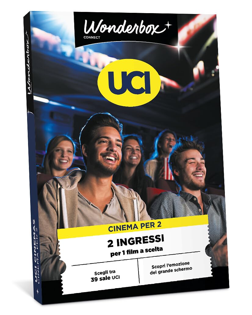 Wonderbox Connect - Cofanetto Regalo - UCI Cinemas - 2 Biglietti - 2 ingressi per 1 Film a Scelta - Scelta tra 39 Sale UCI - Valido 27 Mesi