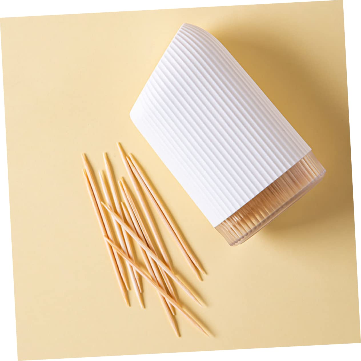 BRIGHTFUFU 1Set Toothpick Dispenser with Slide Cover and Toothpicks Plastic Toothpick Holder for Home and Outdoor Use Convenient Storage for Easy Access