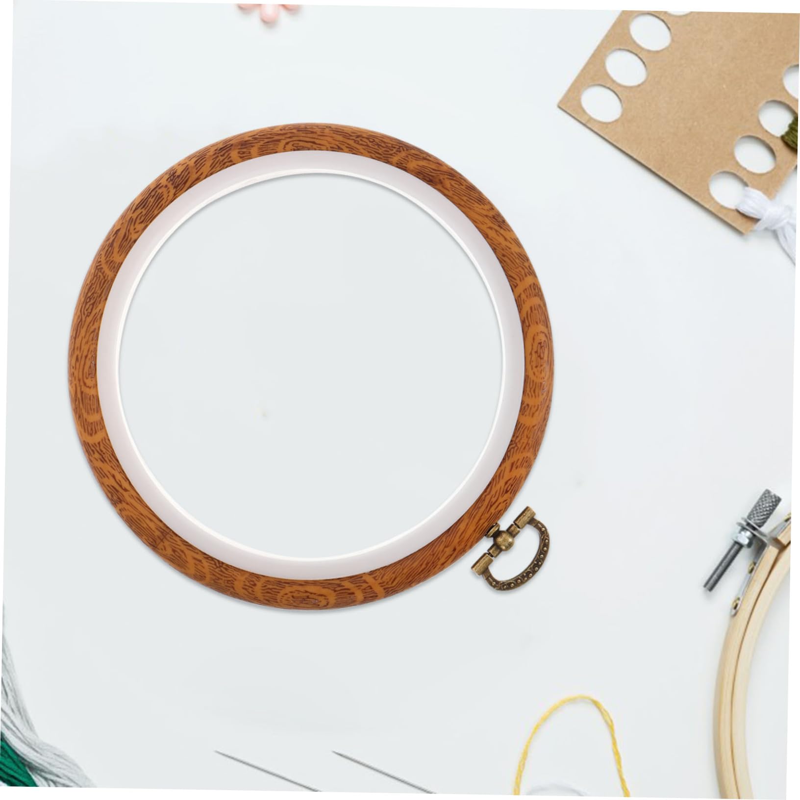 Gatuida 10 Aros de Bordado Redondos para Bastidor de Punto de Cruz Textura Mejorada y Material Resistente, Ideales para Exhibición y Manualidades en Movimiento