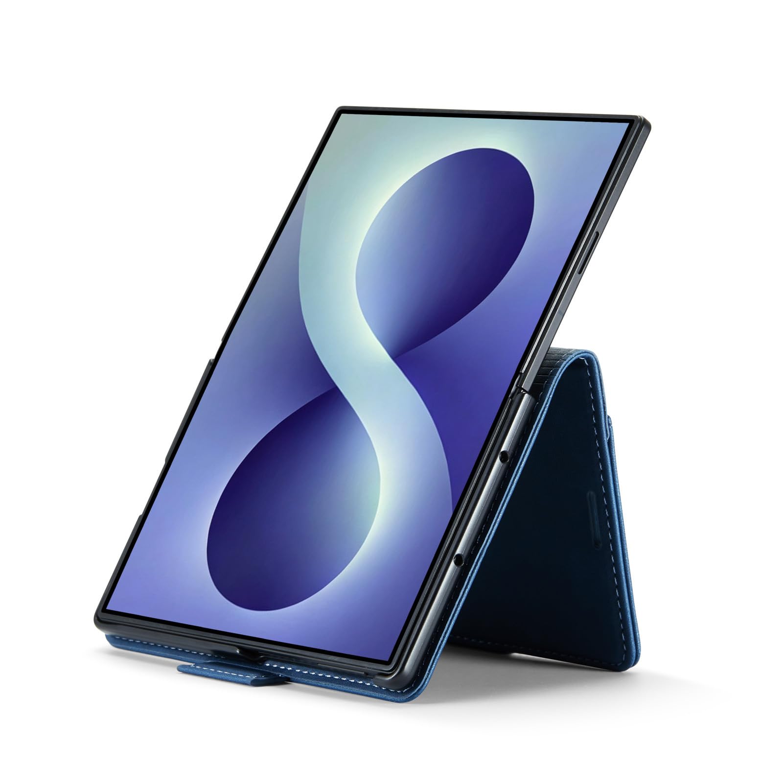 Flip Cover Per Samsung Galaxy Z Fold 8, Portafoglio Custodia in Pelle | Funzione di Appoggio Chiusura Magnetica Guscio Affari Antiurto Completa,Caffè,Fold 8