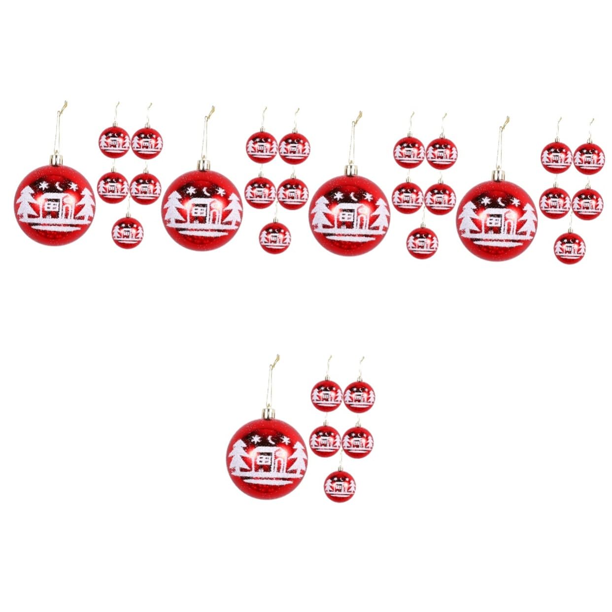 Sapin de Noël pop up décoré avec les suspensions et boules de Noël Zerodeko en plastique