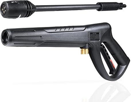 Pressure Washer Gun Wand & 3-in-1 Adjustable Nozzle, M22-14mm Fitting Compatible with Ryobi, Powerstroke, Greenworks, Husky, Raptor Blast, Electric Power Washer