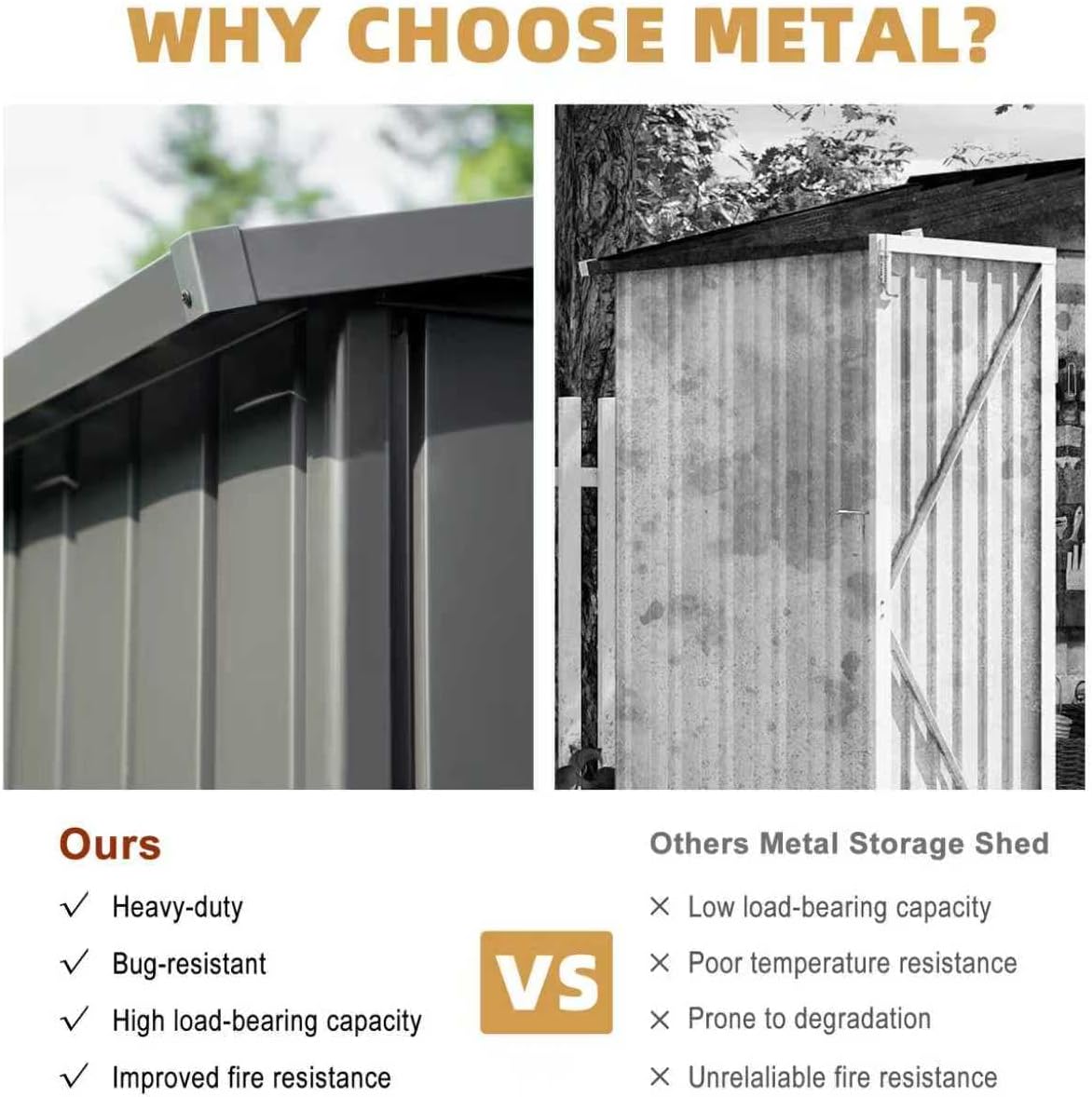 Domi Outdoor Storage Shed 11’ x 9’, Metal Sheds with Galvanized Steel Frame & Windows & Lockable Door, Garden Shed Tool Storage Room for Patio(Dark Gray)