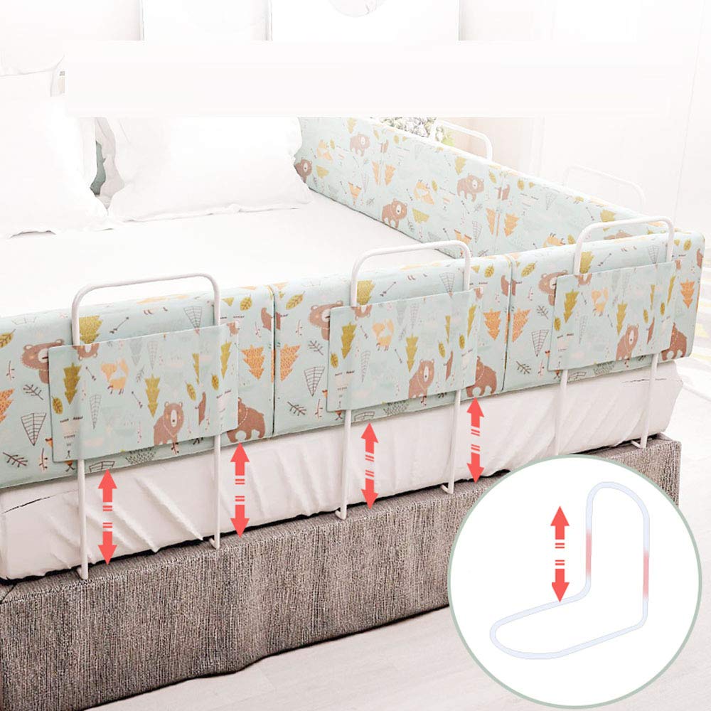 Barandilla de Cama para bebé, Protector de Cama, Barrera de Espuma viscoelástica apilable y empalmable para Cama Infantil, Ideal para Viajes, hogar y niños, Color Blanco, 58 cm.