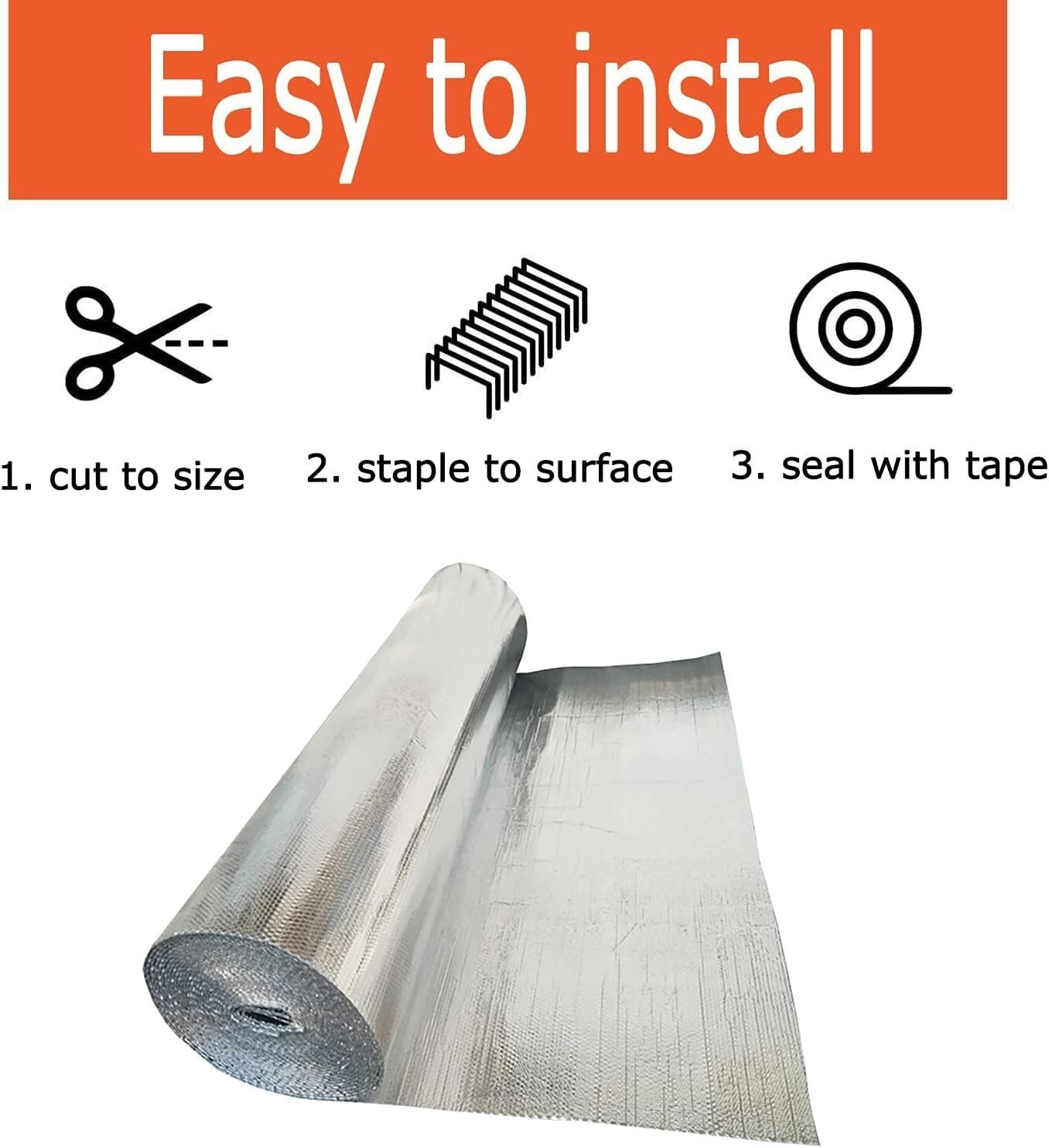 Folia termoizolacyjna Rolki izolacyjne z folii aluminiowej, folia bąbelkowa do izolacji ścian(10m)