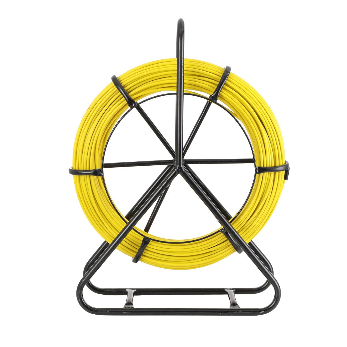 Sonda Passacavi in Fibra di Vetro 100M Ø 6mm, Cavo di Filo In Fibra di Vetro con Supporto in Metallo Estrattore a Nastro per Cavo Elettrico, Estrattore Cavi Per Cavi Elettricista in Fiberglass