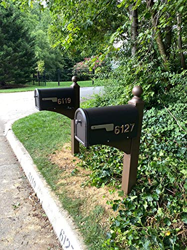 Image of Mailbox Numbers for Outside, Door Number Stickers for Address Sign, Raised 3D Style, Bronze Plated, 2-3 /4IN High, Pack of 1 Set, Set of 10 Pcs. (2.75 inch 10 Pack (0-9）, Bronze)