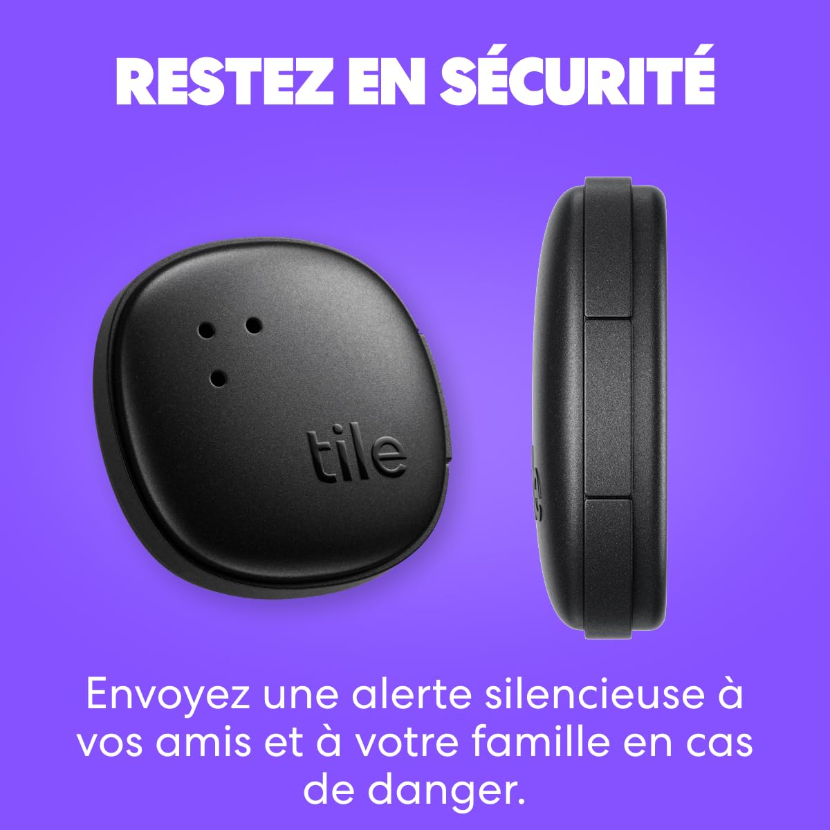 Tile by Life360 Sticker - Kleine Bluetooth-tracker, afstandsbedieningfinder en itemfinder voor fietsen, bril en meer. Zowel iOS- als Android-compatibel. Telefoonfinder. 1 stuk (zwart