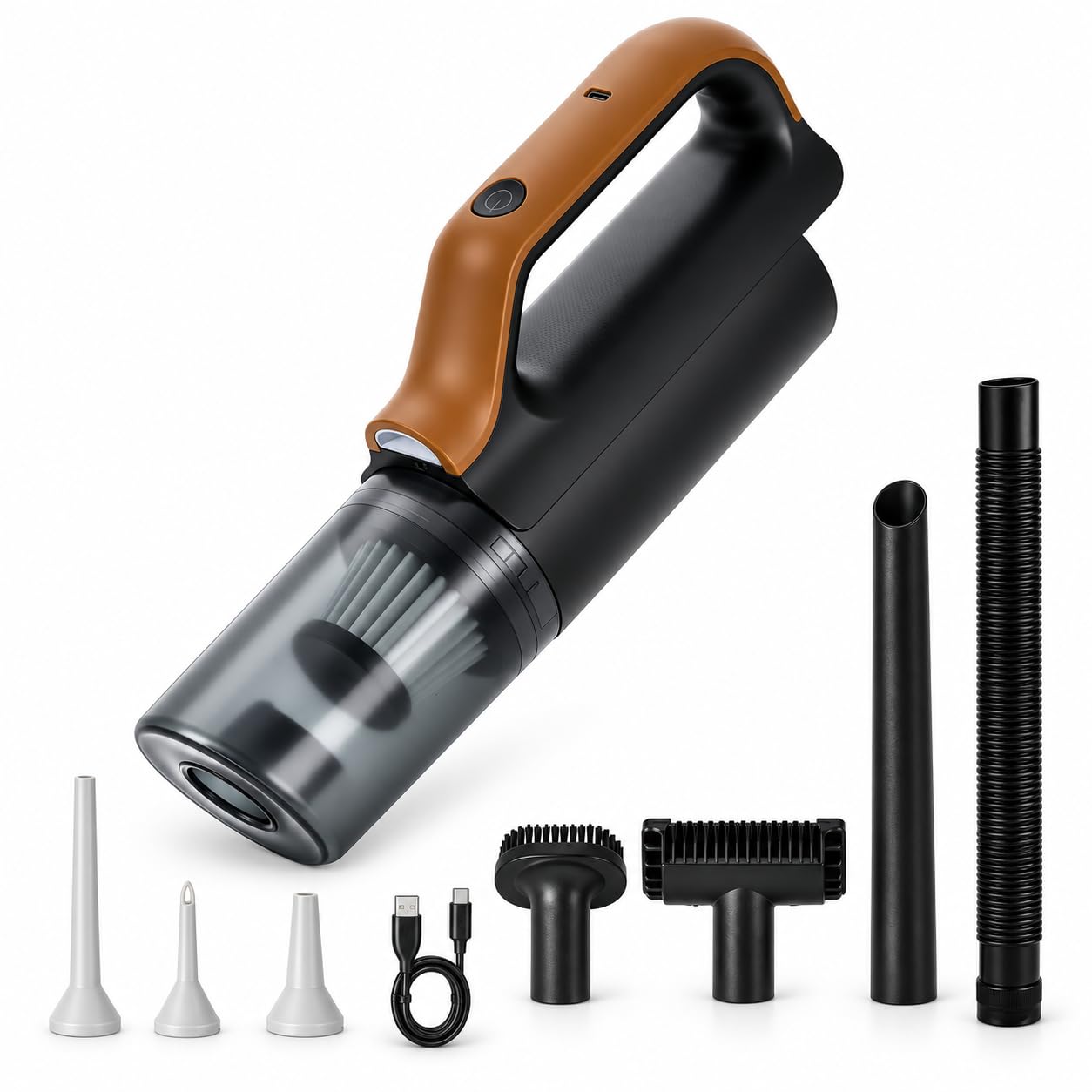 Aspiradoras de Mano 4 en 1, Aspiradora Inalámbrica para Coche con Luz LED