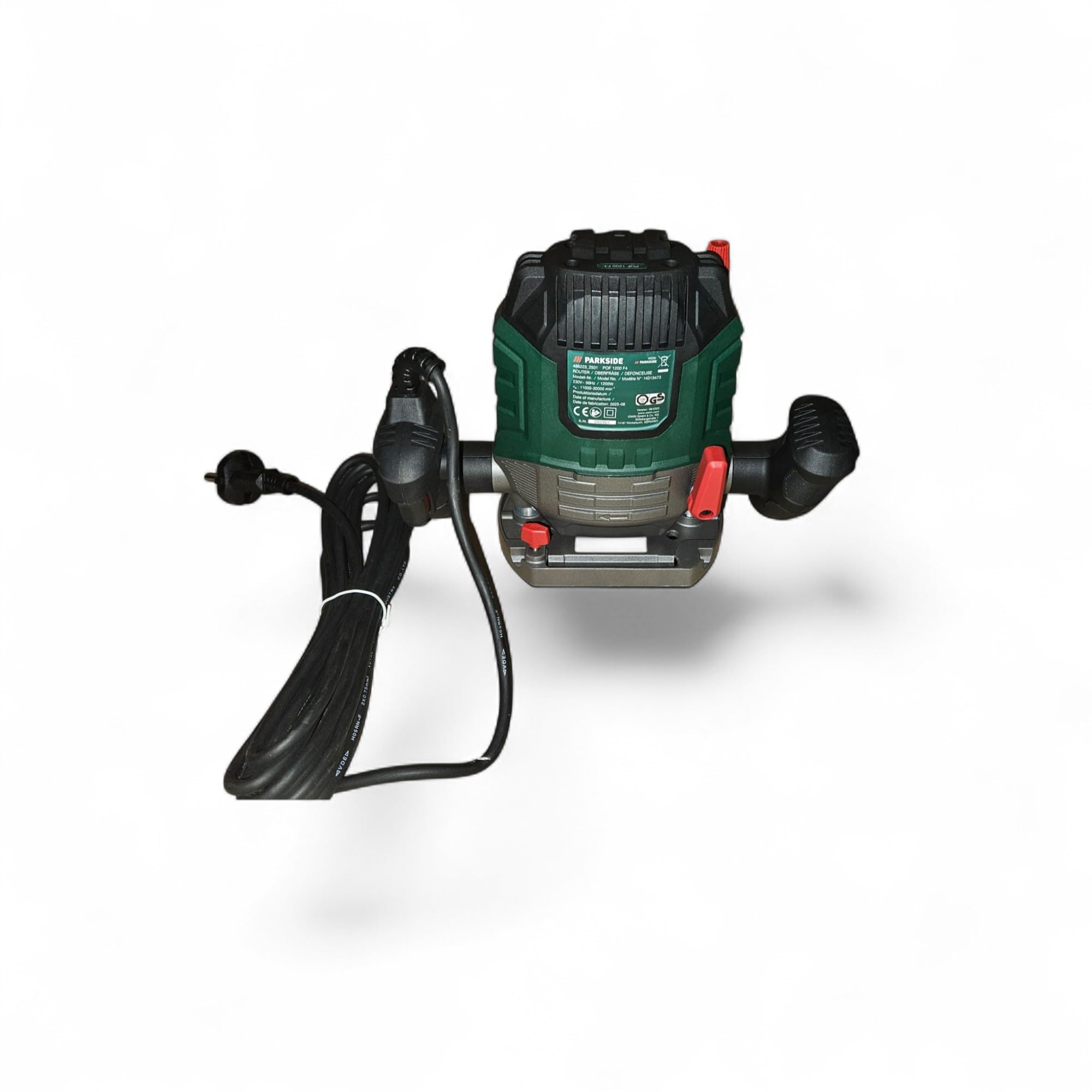 Parkside Fresadora de Superficie Router 1200W, POF 1200 C2, Router, Fijo, Metales no Ferrosos