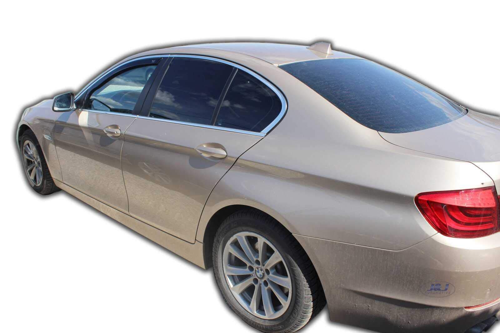 J&J Automotive | Deflettori D'Aria Antiturbo Per 5 Series F10 / F11 4/5-Porte Berlina / 5-Porte SW Wagon 2010-2017, Set di 2 Pz, Nero, Antivento