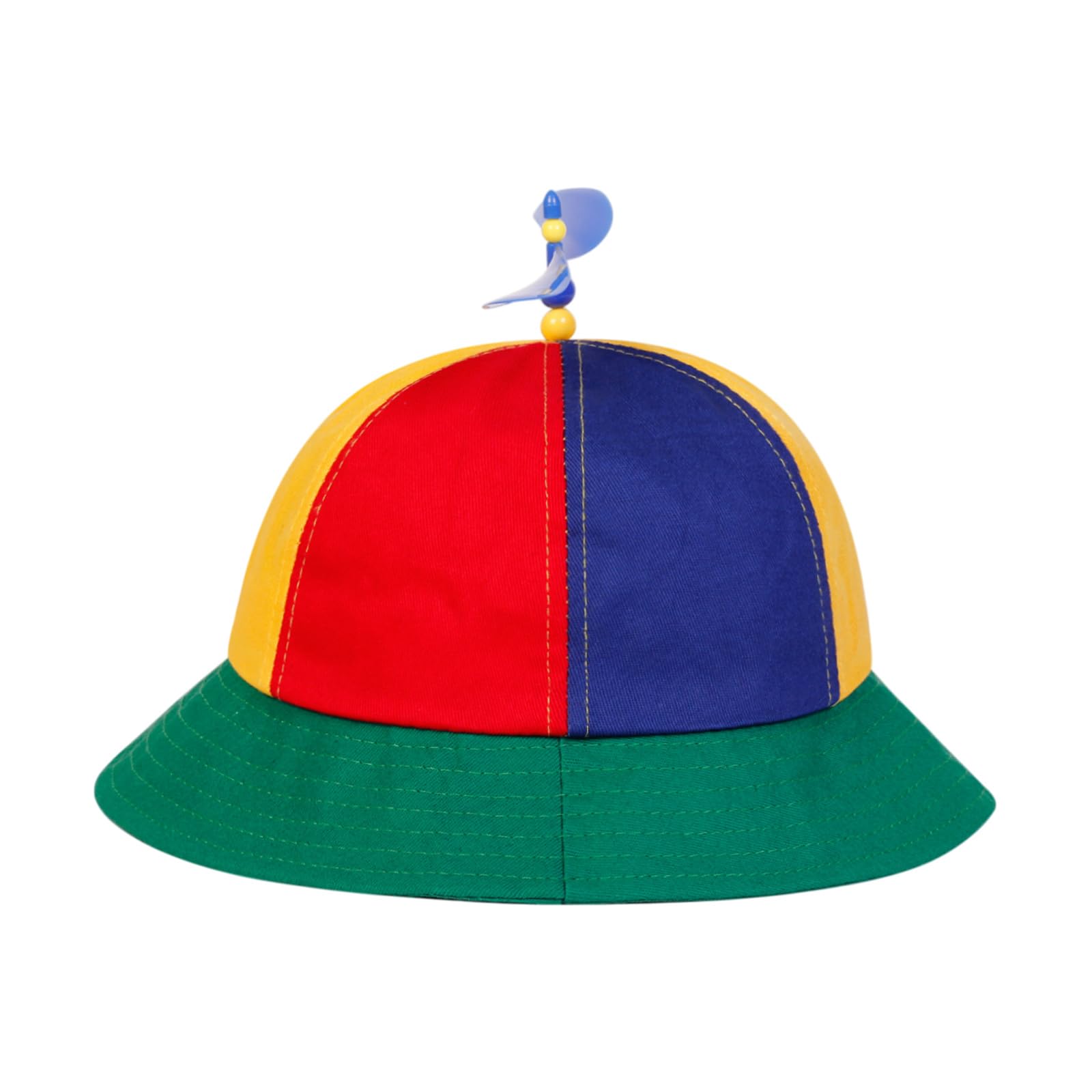 Cazstyk Unisex Multicolor Rotating Propeller Bucket Cap Soft Comfortable Fisherman Hat With Floppy Brims Sunproof Hat For Women Travel Beach Wear Streetwear Head Accessory