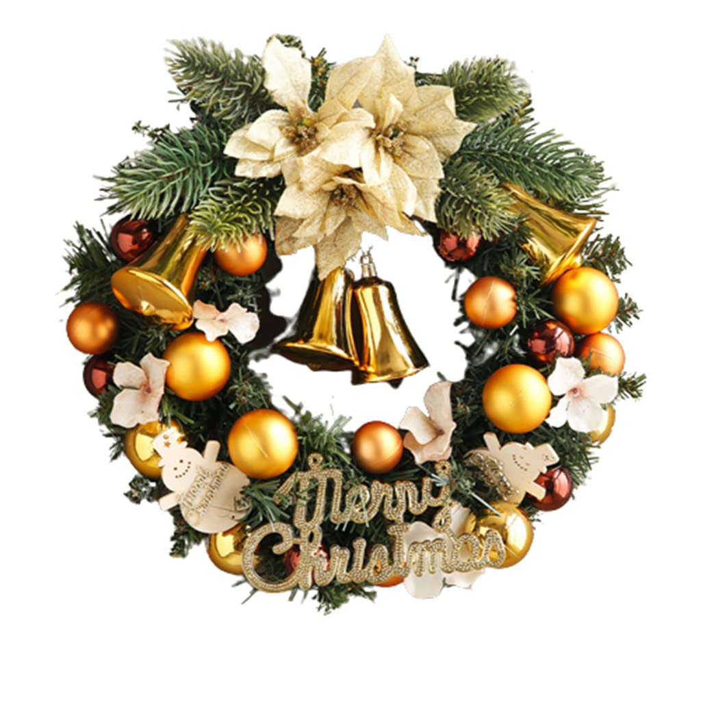 Couronne de Noël rustique faite main pour porte 32cm