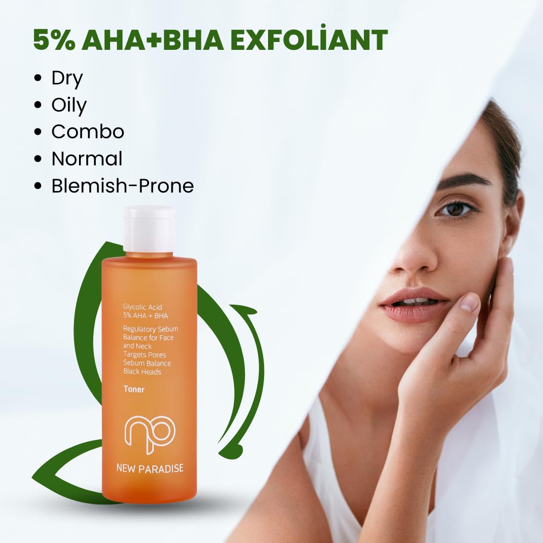 New Paradise Gözenek Sıkılaştırıcı Siyah Nokta Karşıtı Sebum Dengeleyici Akne Karşıtı Tonik 200 ml