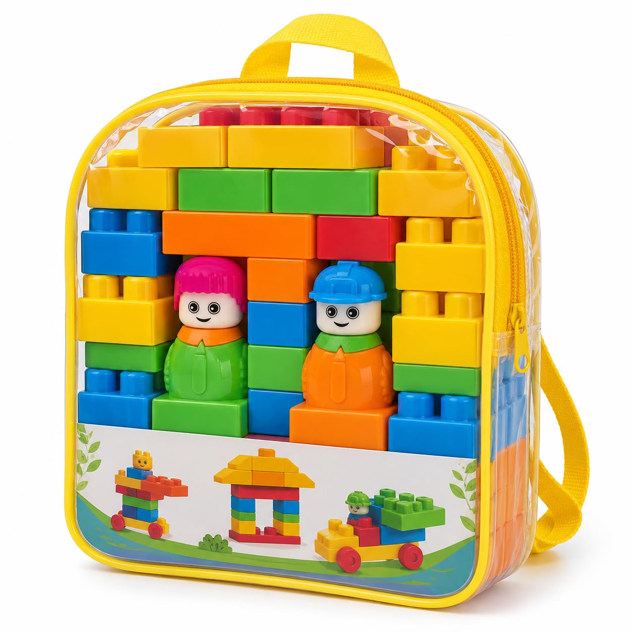 36-Piece Creative Building Blocks for Kids with Storage Backpack-image-2