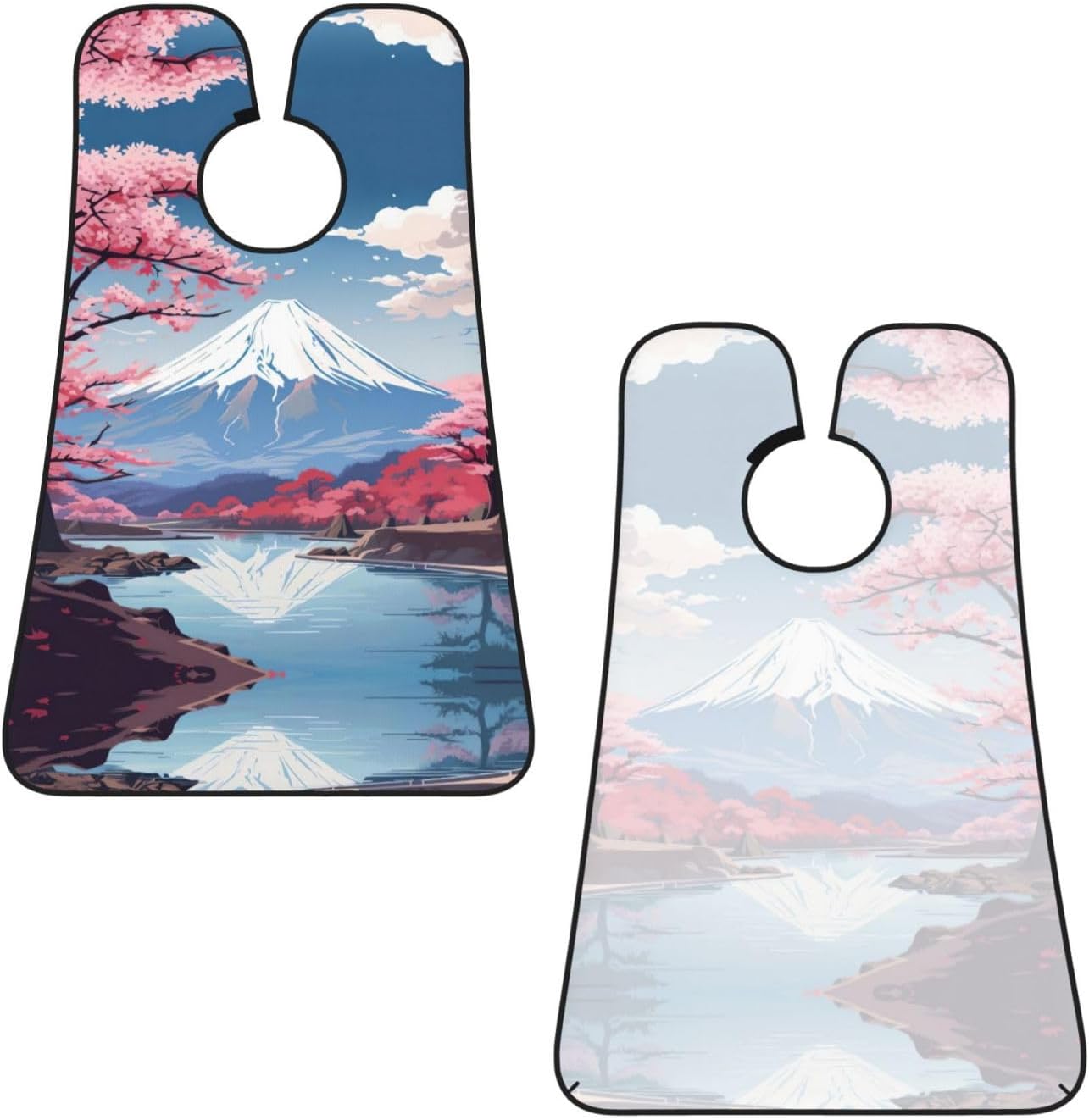 Japan Mount Fuji Landscape Print Beard Bib Apron For Men, Beard Hair Catcher For Men Shaving Trimming,Beard Cape Cloth