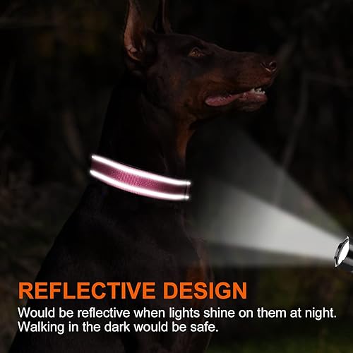 Miniatura 9 de Joytale Collares de perro personalizados, collar de nailon reflectante con placa de nombre grabada, personalizado para perros medianos, negro, M