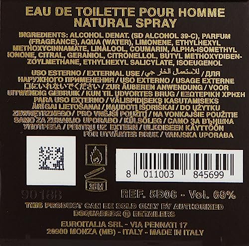 DSQUARED2 Wood D2 Pour Homme Eau De Toilette Natural Spray 50ML - Image 3