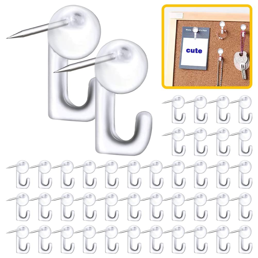 Sponsored Ad – MAKINGTEC 100pcs Plastic Heads Pin Tacks, Push Pins Hooks Thumb Tacks Pin Hooks Push Pins Hanger for Cork Board Map Calendar Photos Poster Key Ring Wall (Transparent)