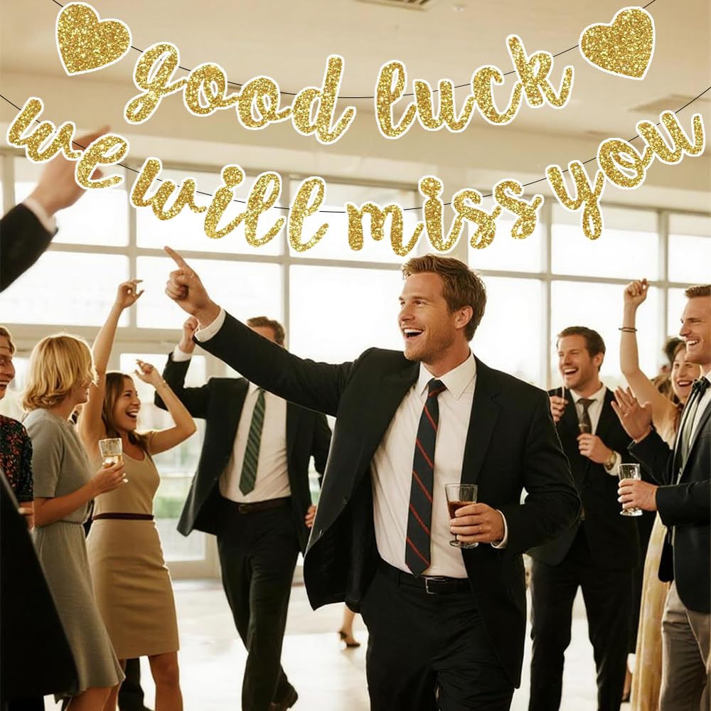 Sorry Your Leaving Decorations, Good Luck Banner, We Will Miss You Banner, HSC Golden Farewell Party Decorations - Image 3