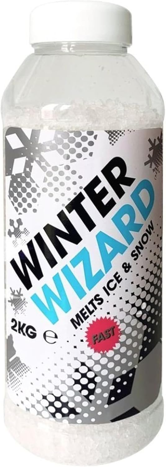 2kg Winter Wizard Ice & Snow De-Icer White Grit Salt