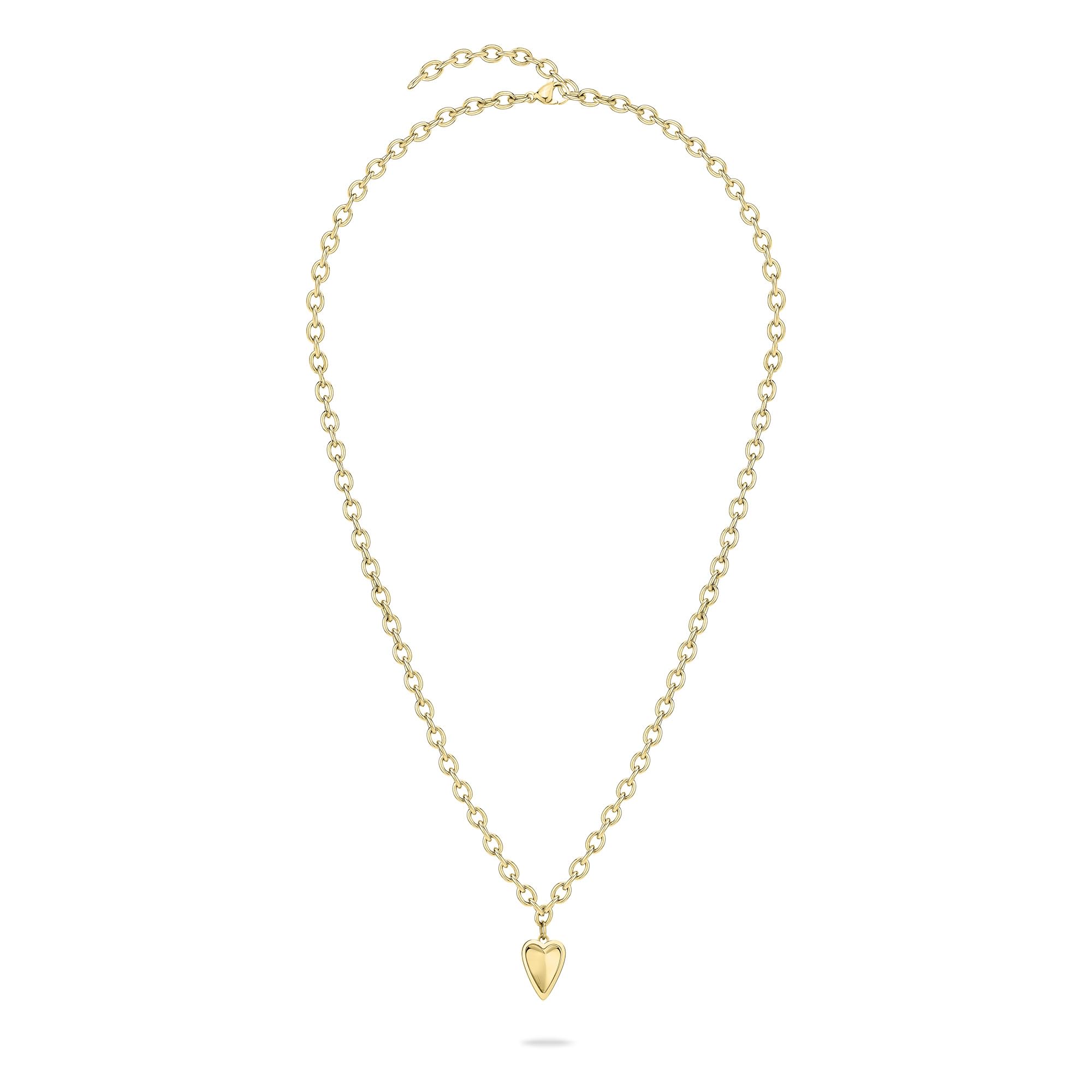 LIEBESKIND BERLIN Damen Schmuck mit Herz - Funkelnde Kette, Armband und Ohrringe mit Glasherz aus Edelstahl in Silber, Gold & Roségold - zeitlos, modern und alltagstauglich - Geschenkidee