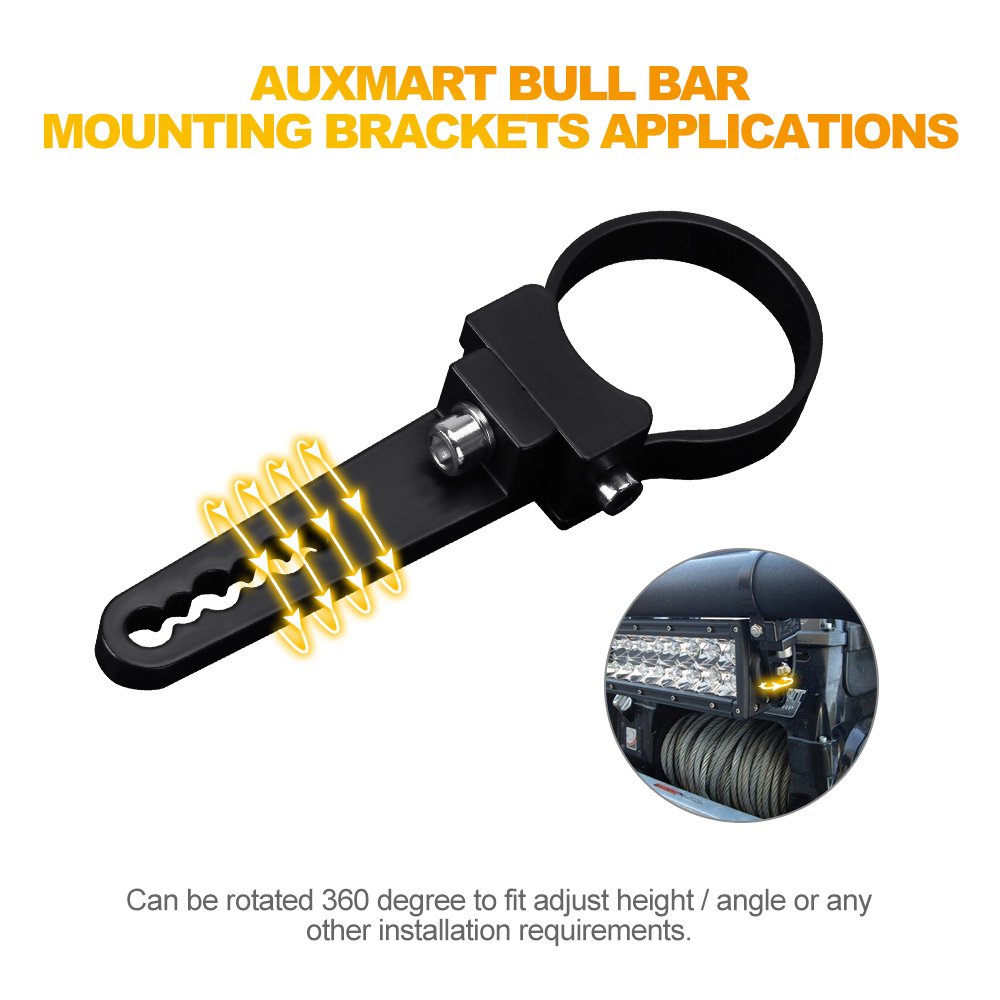 AUXMART Tube Clamps Mounting Brackets for LED Light bar Work Lights Fog