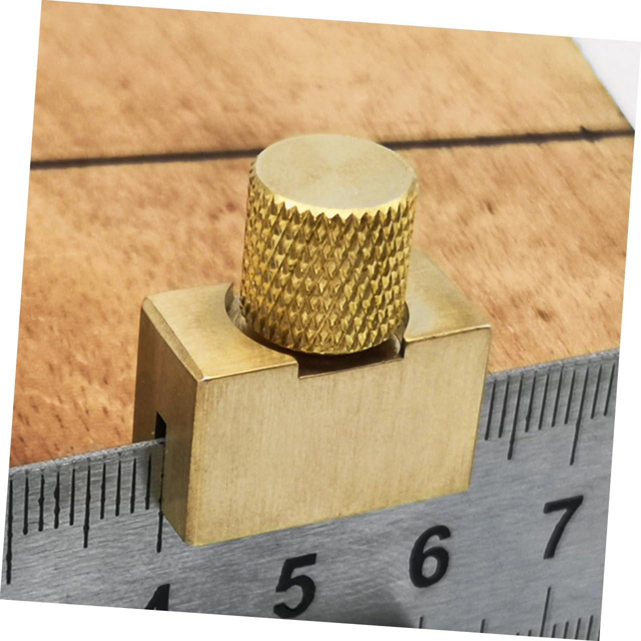 Hemobllo 6pezzi Brass Positioning Block Per Lavori Di Falegnameria Strumento Di Misurazione Con Righello Acciaio Blocchi Di Posizionamento Regolabili Per Marcatura Precisa