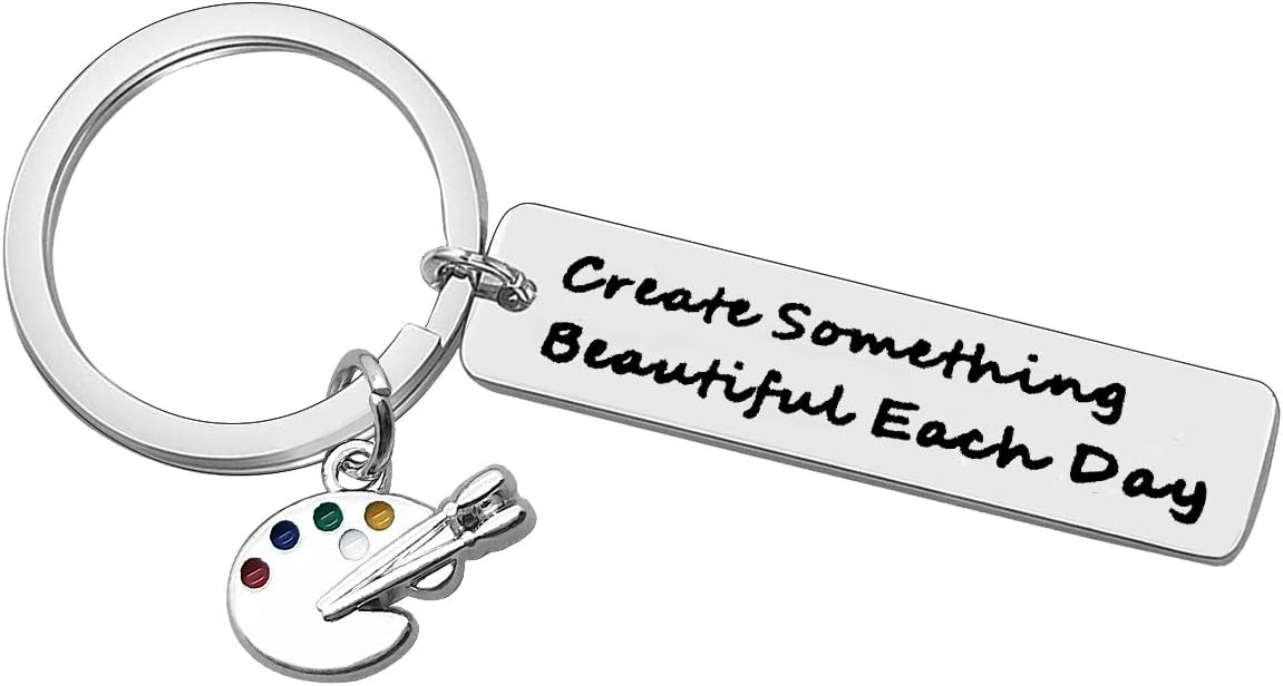 Artist Keyring Gifts Painter Gifts Keyring Art Student Gift Art Teacher Gift Christmas Birthday Gift Artist Gifts for Women Men Girls Boys