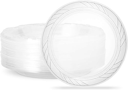 PLASTICPRO Plato de plástico desechable transparente de alta calidad (480, placas de 6 pulgadas)