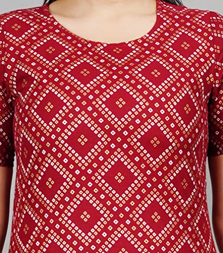 Image of Rayon Printed Night Suit Kurta pyjama Pant Set For womens and girls